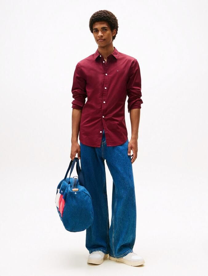 TOMMY JEANS Overhemd met lange mouwen Sabim Stretch Hemd Shirt Stretch shirt premium slim fit met elastaan - Foto 3