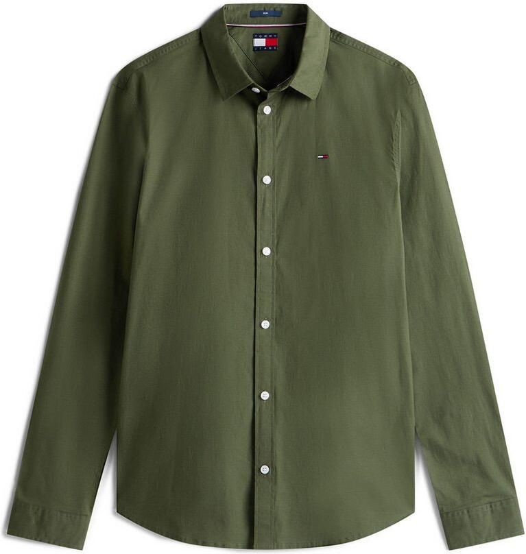 TOMMY JEANS Overhemd met lange mouwen Sabim Stretch Hemd Shirt Stretch shirt premium slim fit met elastaan