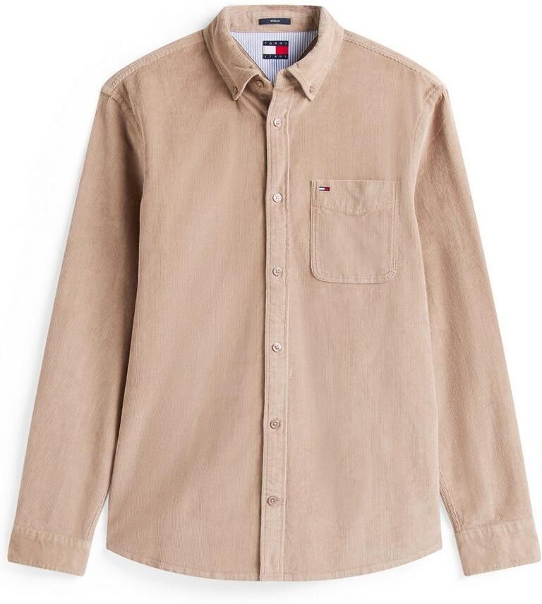 TOMMY JEANS Overhemd met lange mouwen TJM BABY CORD SHIRT EXT Corduroy overhemd Regular Fit button-down kraag