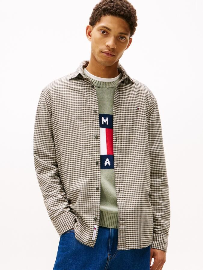 TOMMY JEANS Overhemd met lange mouwen TJM OXFORD CHECK regular fit geruit overhemd button-down kraag - Foto 5