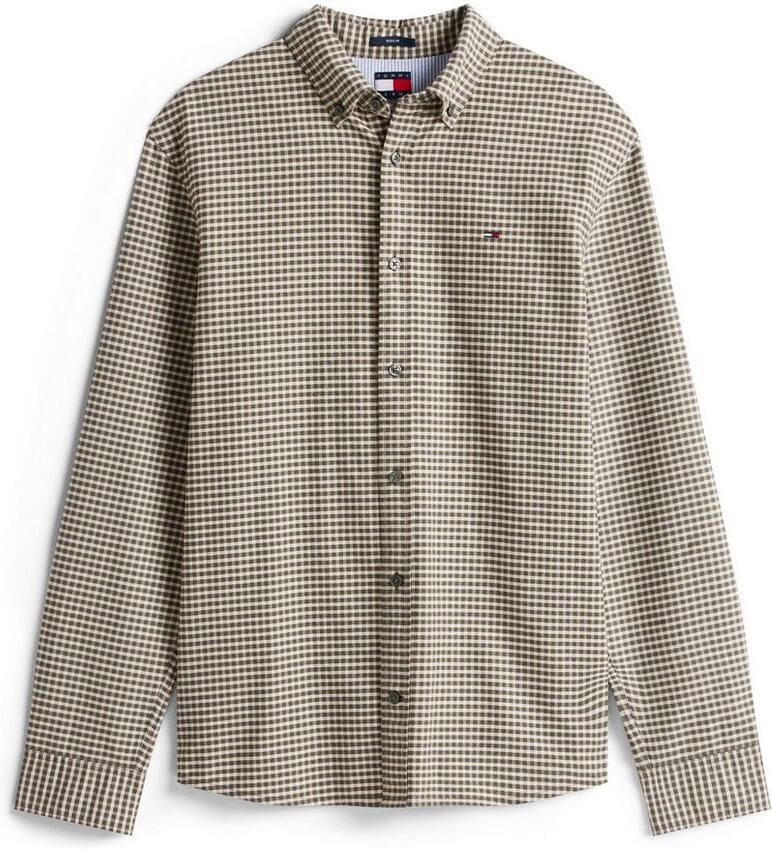 TOMMY JEANS Overhemd met lange mouwen TJM OXFORD CHECK regular fit geruit overhemd button-down kraag