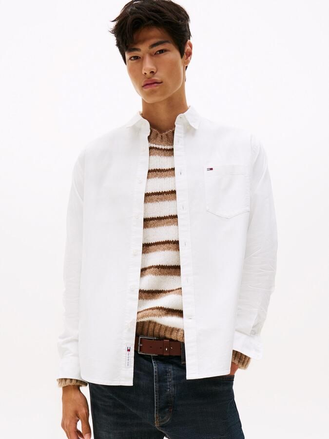 TOMMY JEANS Overhemd met lange mouwen TJM OXFORD relaxed fit button-down kraag - Foto 5