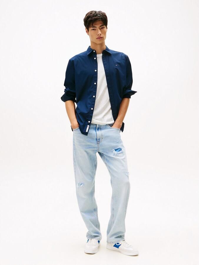 TOMMY JEANS Overhemd met lange mouwen TJM POPLIN Regular fit Kentkraag - Foto 3