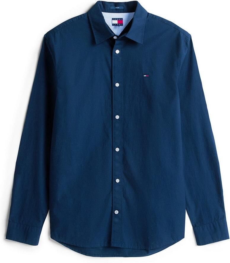 TOMMY JEANS Overhemd met lange mouwen TJM POPLIN Regular fit Kentkraag