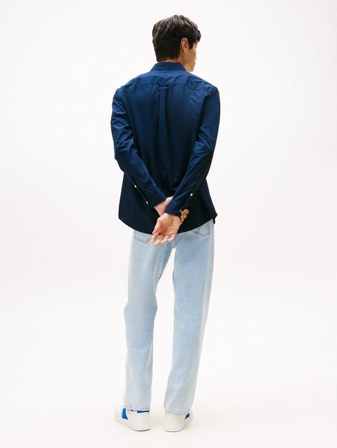 TOMMY JEANS Overhemd met lange mouwen TJM POPLIN Regular fit Kentkraag - Foto 4