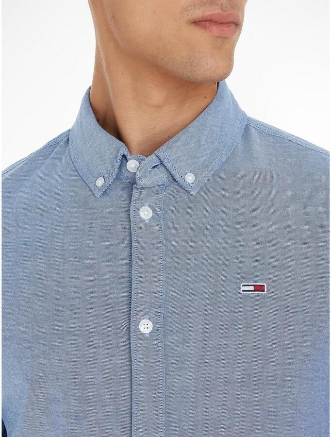 Tommy Jeans Slim fit vrijetijdsoverhemd met logostitching model 'OXFORD' - Foto 2