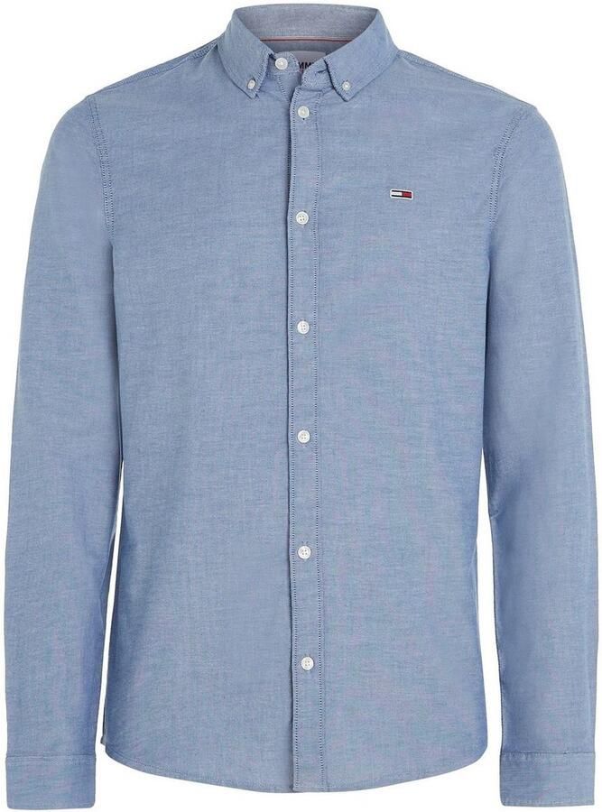 Tommy Jeans Slim fit vrijetijdsoverhemd met logostitching model 'OXFORD' - Foto 3