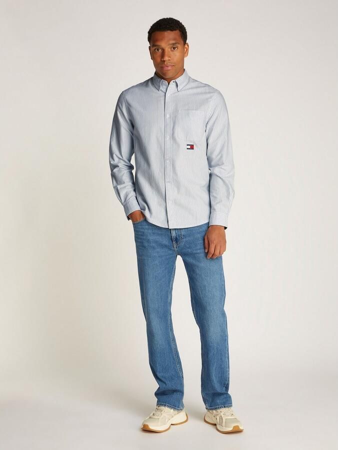 Tommy Jeans Regular fit vrijetijdsoverhemd met labelstitching model 'OXFORD' - Foto 5