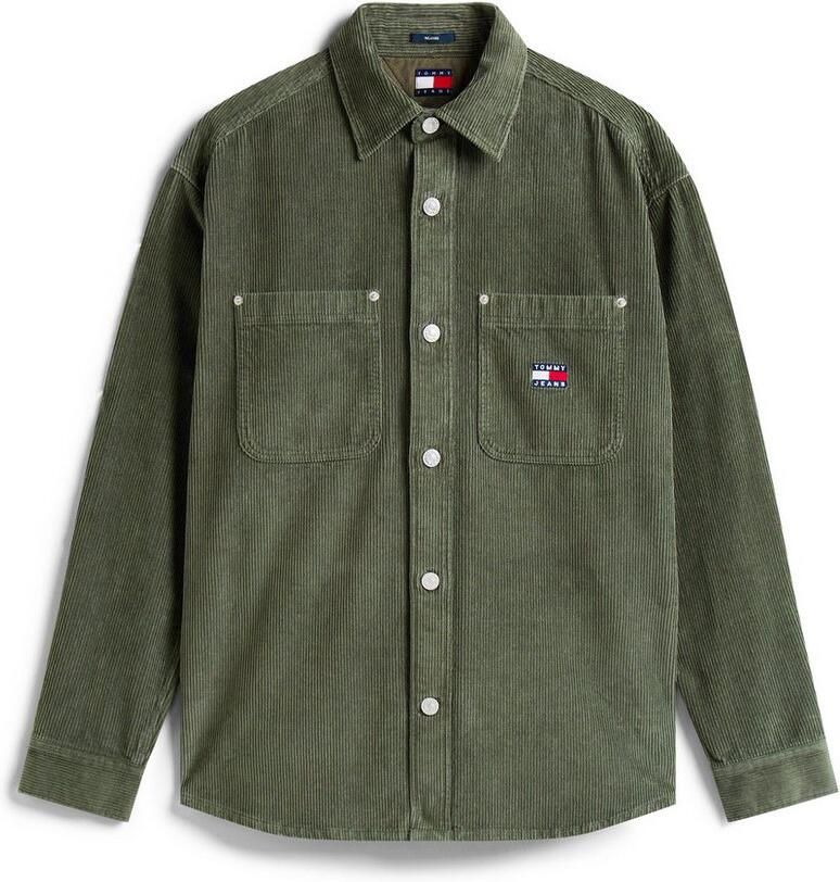 TOMMY JEANS Overhemd met lange mouwen WASHED CORD SHIRT Corduroy overhemd Overshirt Relaxed fit met ronde hals