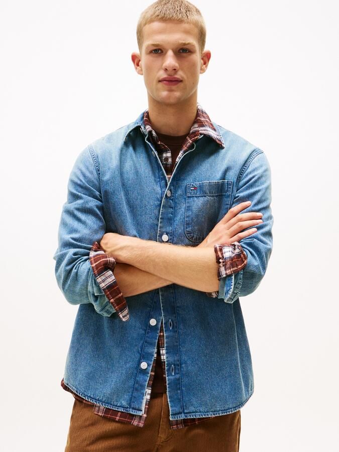 TOMMY JEANS overhemd REGULAR DENIM SHIRT Regular fit met ronde hals - Foto 5