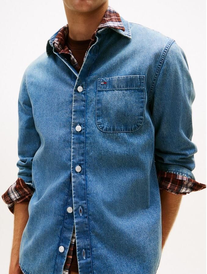 TOMMY JEANS overhemd REGULAR DENIM SHIRT Regular fit met ronde hals - Foto 2