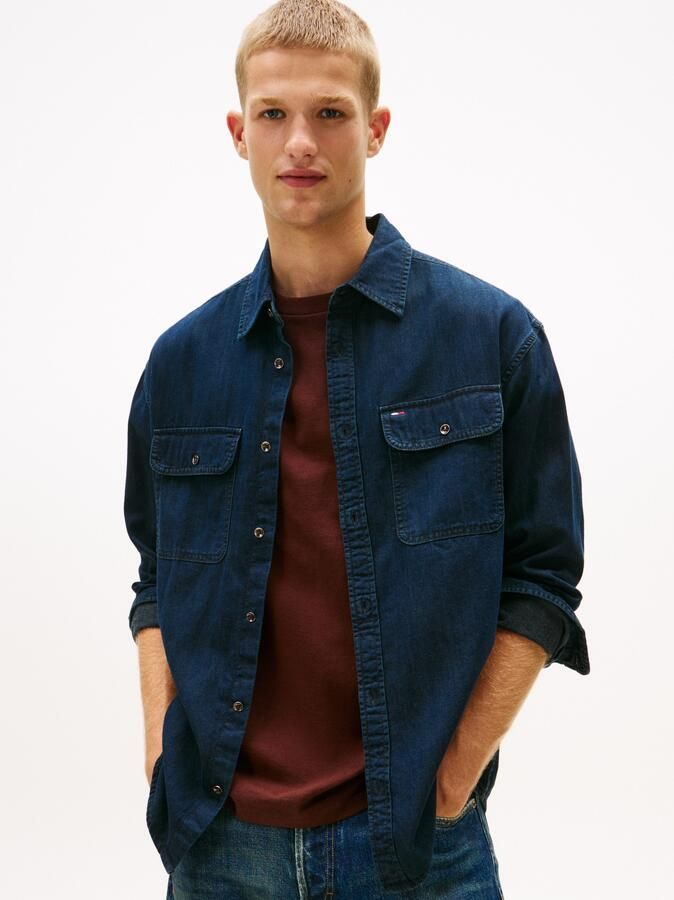 TOMMY JEANS overhemd RELAXED DENIM SHIRT Relaxed fit met ronde hals - Foto 5