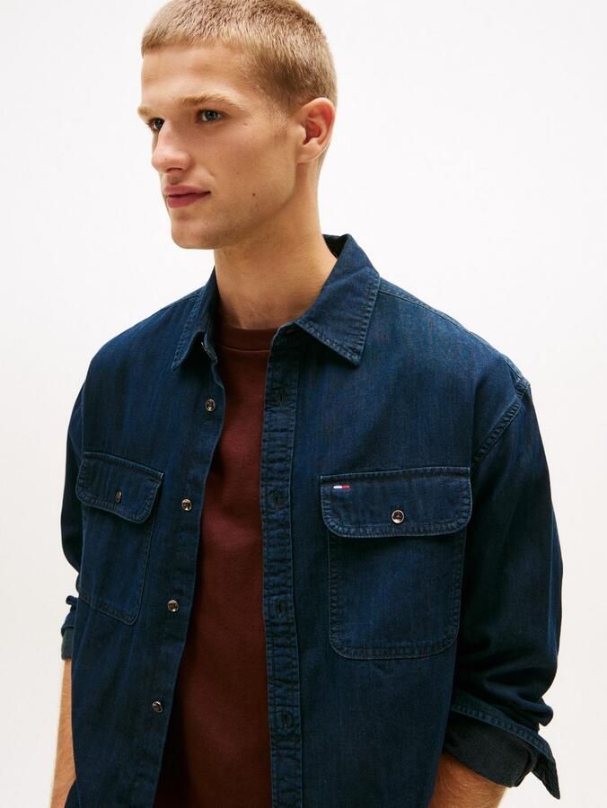 TOMMY JEANS overhemd RELAXED DENIM SHIRT Relaxed fit met ronde hals - Foto 2