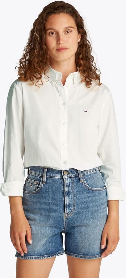 TOMMY JEANS Overhemdblouse TJW REG PINSTRIPE POPLIN SHIRT met naaldstrepen logoborduring - Foto 6