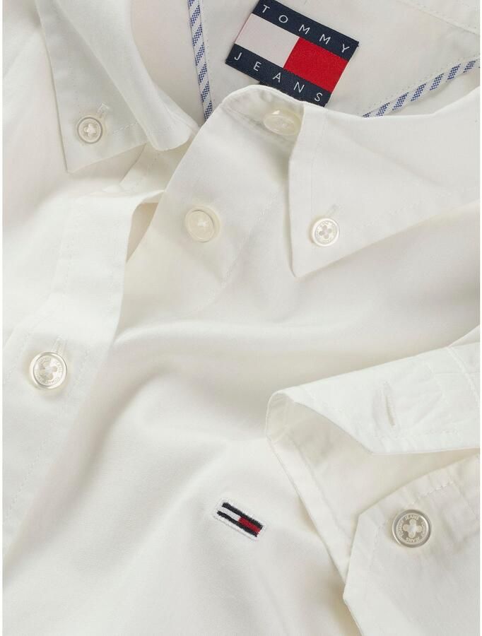 TOMMY JEANS Overhemdblouse TJW REG PINSTRIPE POPLIN SHIRT met naaldstrepen logoborduring