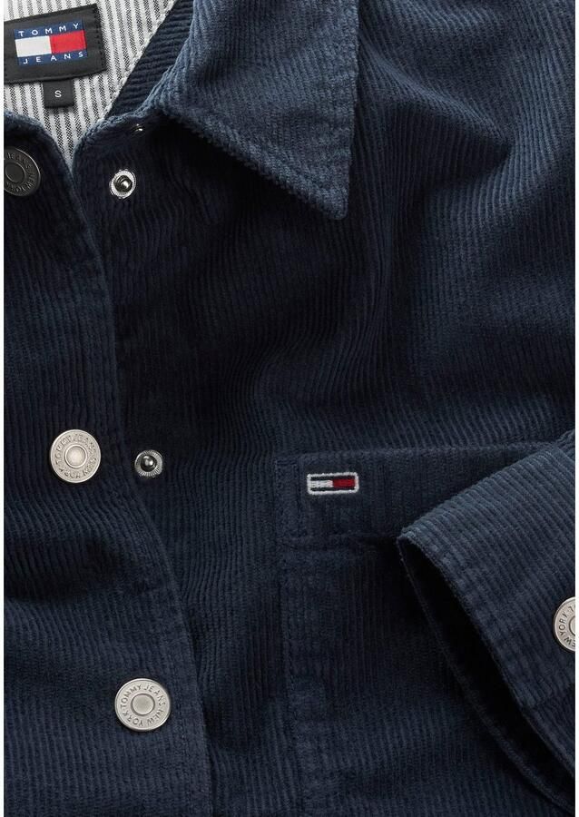Tommy Jeans Curve Overhemdblouse TJW WASHED CORD OVERSHIRT EXT Grote maten fijncord drukker afgeronde zoom - Foto 6