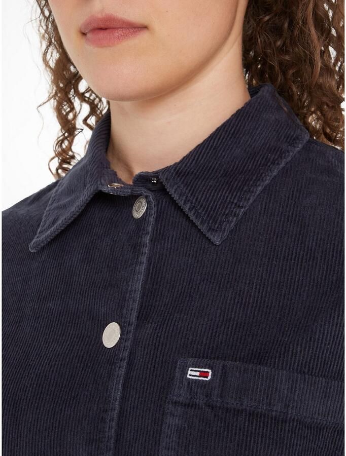 Tommy Jeans Curve Overhemdblouse TJW WASHED CORD OVERSHIRT EXT Grote maten fijncord drukker afgeronde zoom - Foto 2