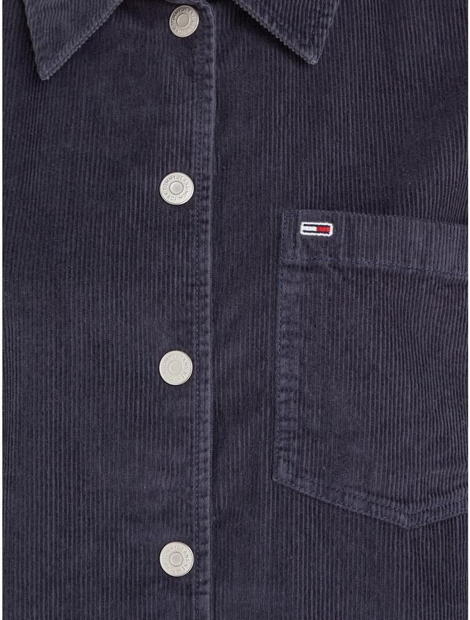 Tommy Jeans Curve Overhemdblouse TJW WASHED CORD OVERSHIRT EXT Grote maten fijncord drukker afgeronde zoom - Foto 3