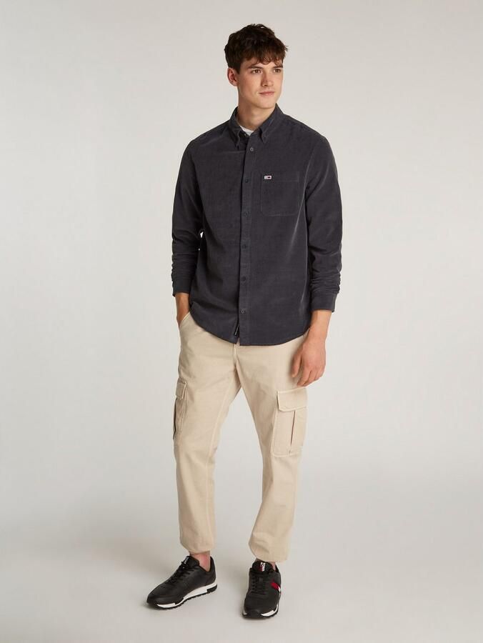 TOMMY JEANS Overhemdjasje TJM ENTRY CORD SHIRT EXT met borstzak en logoborduring - Foto 3