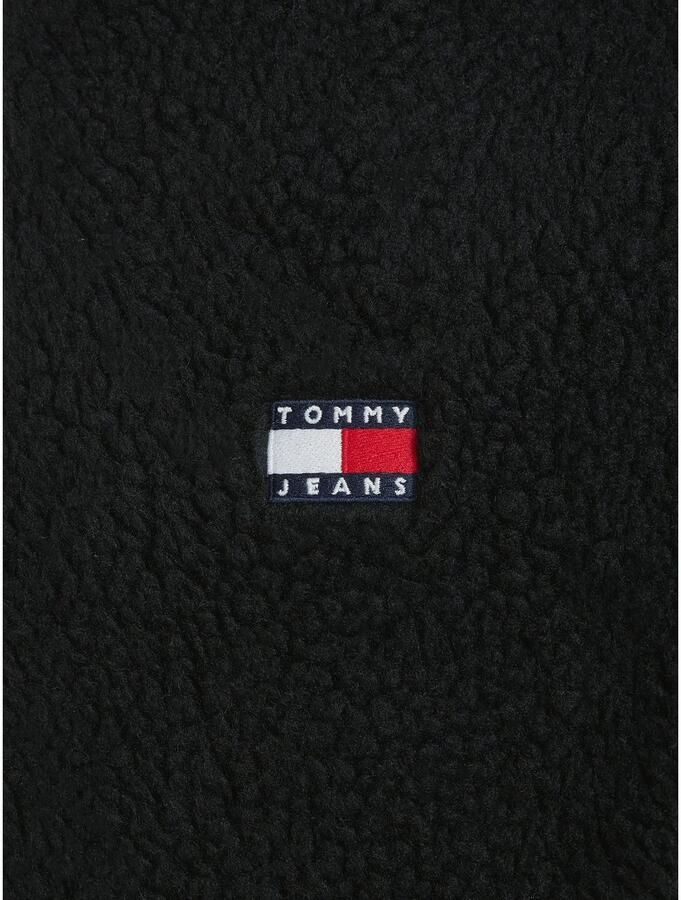 TOMMY JEANS Pluchen jack TJM REG BADGE TEDDY ZIP TRU EXT Vrijetijdsjas overgangsjas teddyjas met logopatch - Foto 3