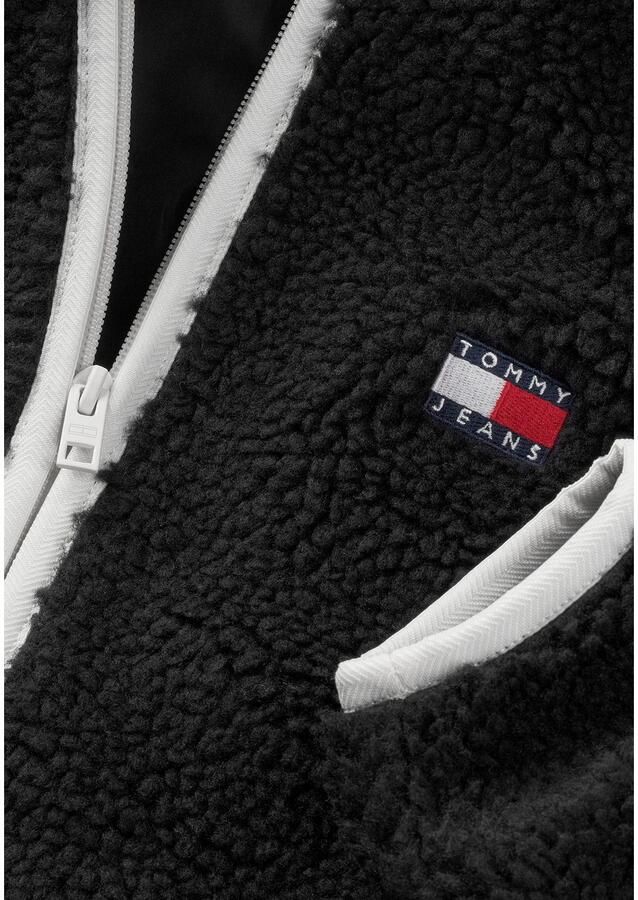 TOMMY JEANS Pluchen jack TJM REG BADGE TEDDY ZIP TRU EXT Vrijetijdsjas overgangsjas teddyjas met logopatch - Foto 12