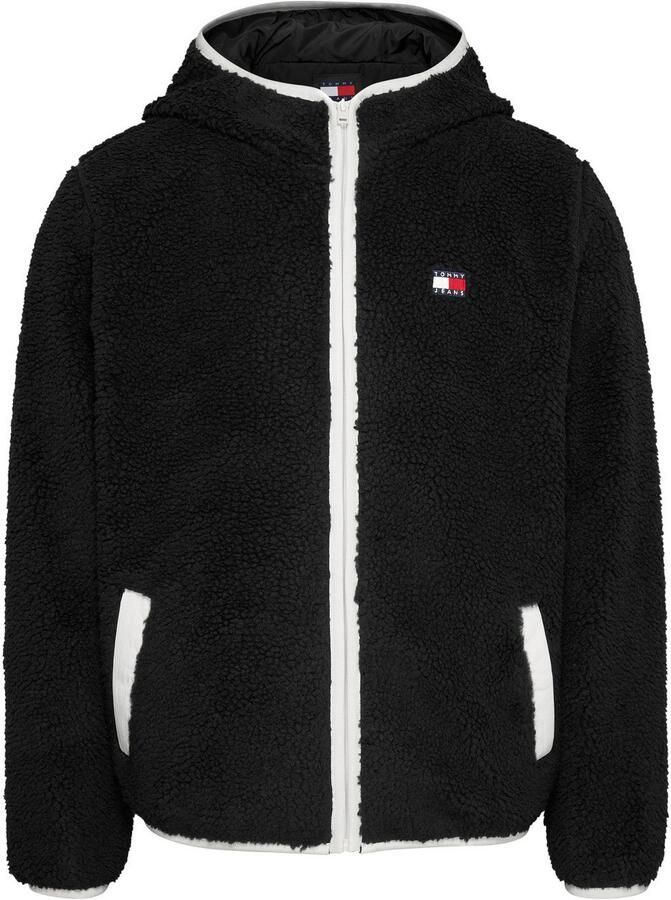 TOMMY JEANS Pluchen jack TJM REG BADGE TEDDY ZIP TRU EXT Vrijetijdsjas overgangsjas teddyjas met logopatch - Foto 11