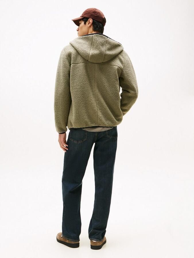 TOMMY JEANS Pluchen jack TJM REG BADGE TEDDY ZIP TRU EXT Vrijetijdsjas overgangsjas teddyjas met logopatch - Foto 4