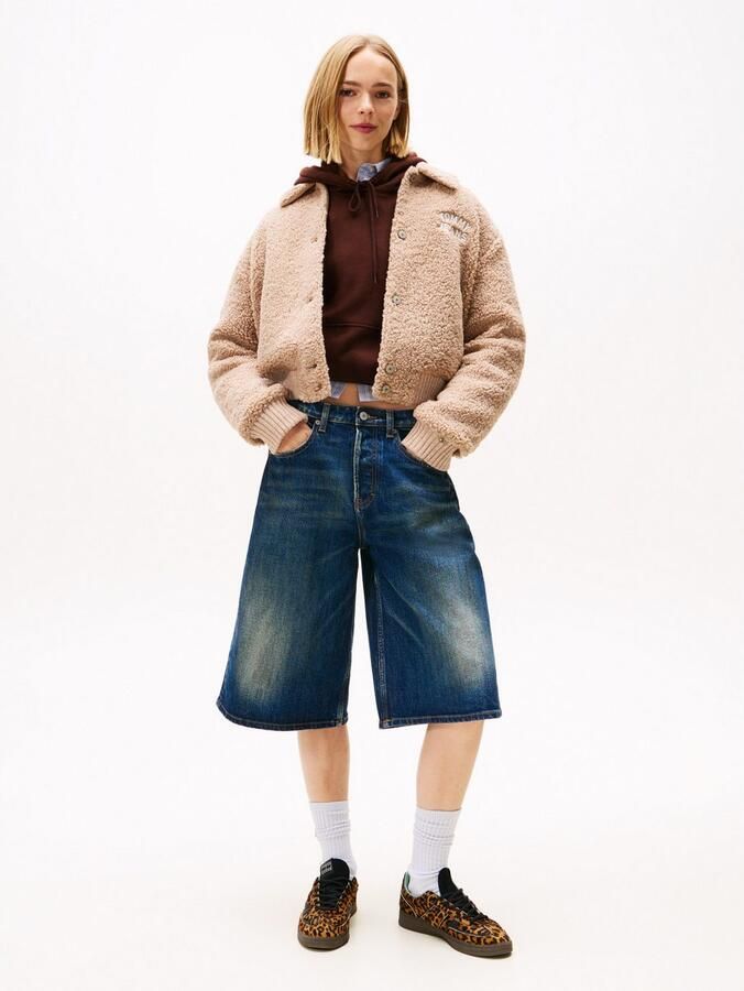 TOMMY JEANS Pluchen jack TJW TEDDY VARSITY BOMBER - Foto 3