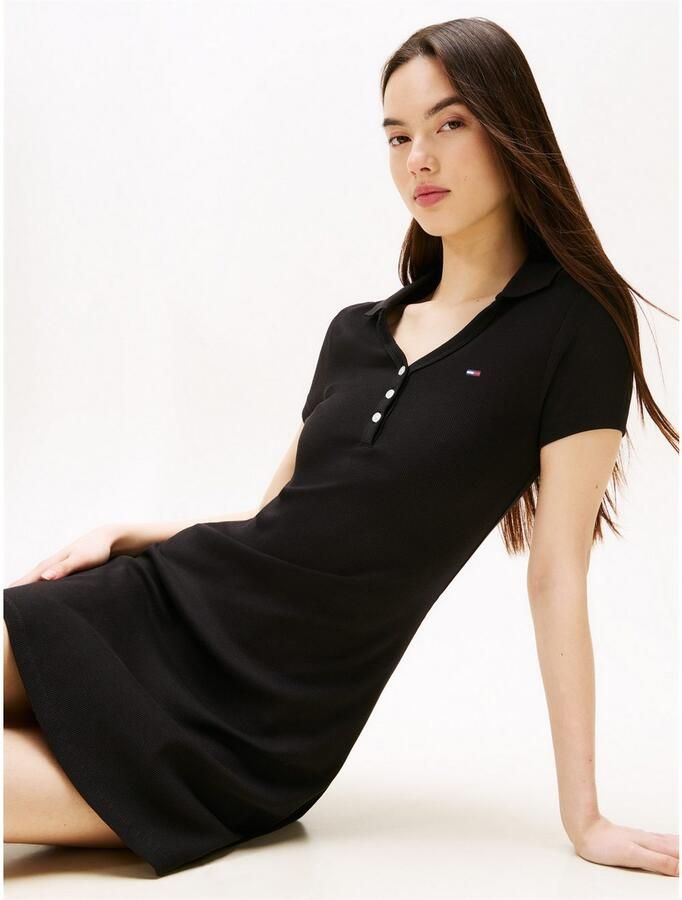 TOMMY JEANS Polojurk TJW F&F RIB POLO DRESS EXT