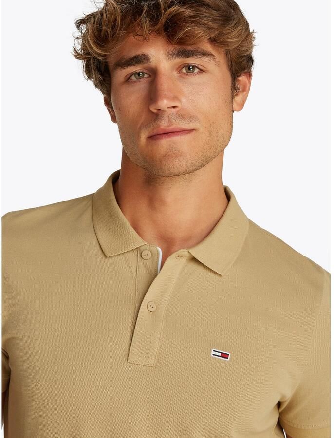 TOMMY JEANS Heren Polo's & T-shirts Tjm Slim Placket Polo Ext Beige - Foto 5