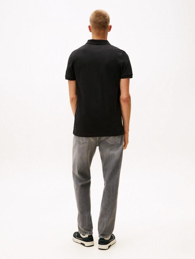 Tommy Jeans Polo Shirt Korte Mouw Flag Slim Polo Shirt Black - Foto 9