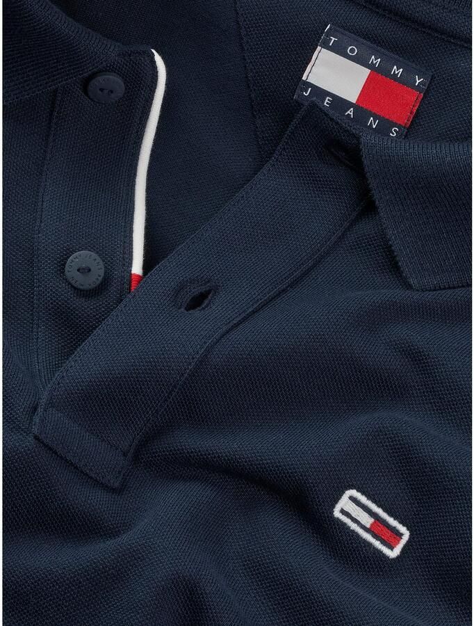 Tommy Jeans Polo Shirt Korte Mouw Flag Slim Polo Shirt Dark Night Navy - Foto 3