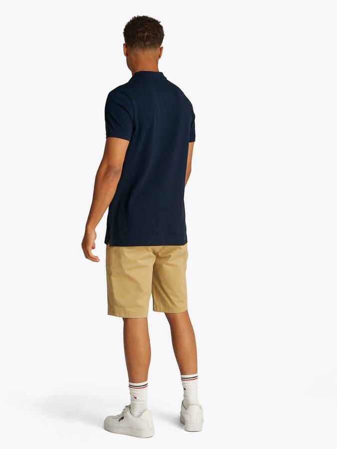 Tommy Jeans Polo Shirt Korte Mouw Flag Slim Polo Shirt Dark Night Navy - Foto 9