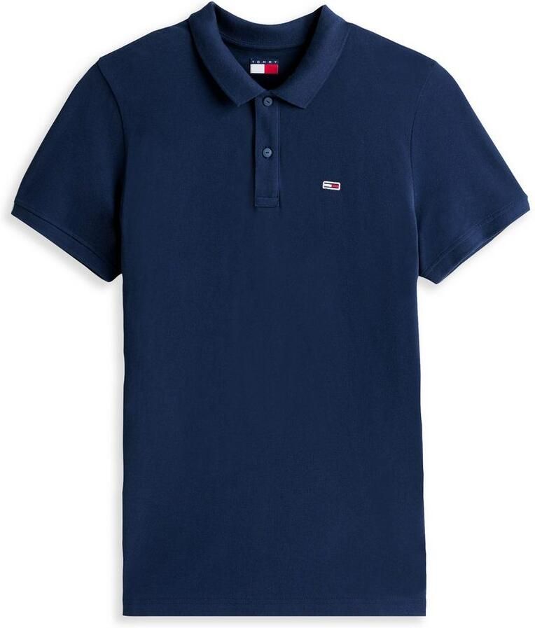 Tommy Jeans Polo Shirt Korte Mouw Flag Slim Polo Shirt Dark Night Navy