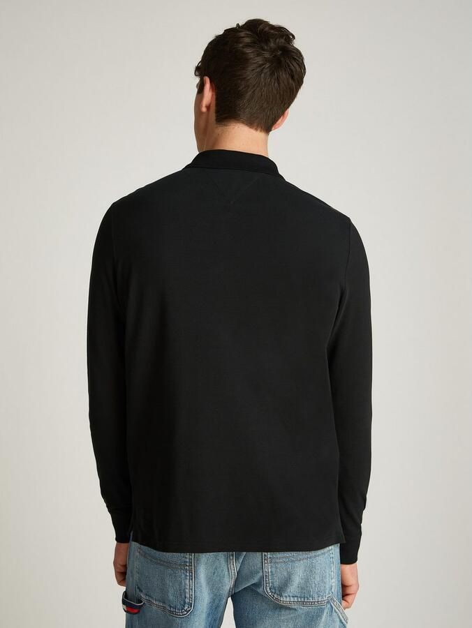 Tommy Jeans Plus Poloshirt met lange mouwen TJM SLIM PLACKET POLO LS EXT in grote maten logoborduring - Foto 5