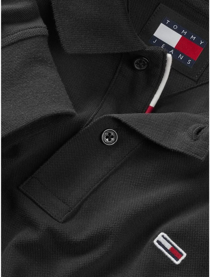 Tommy Jeans Plus Poloshirt met lange mouwen TJM SLIM PLACKET POLO LS EXT in grote maten logoborduring - Foto 2