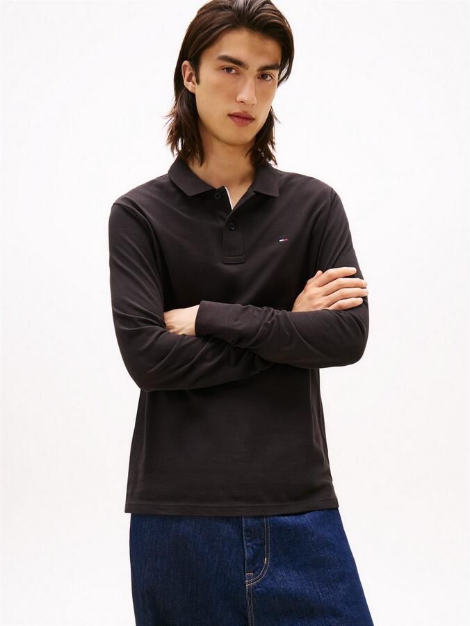 Tommy Jeans Plus Poloshirt met lange mouwen TJM SLIM PLACKET POLO LS EXT in grote maten logoborduring - Foto 8