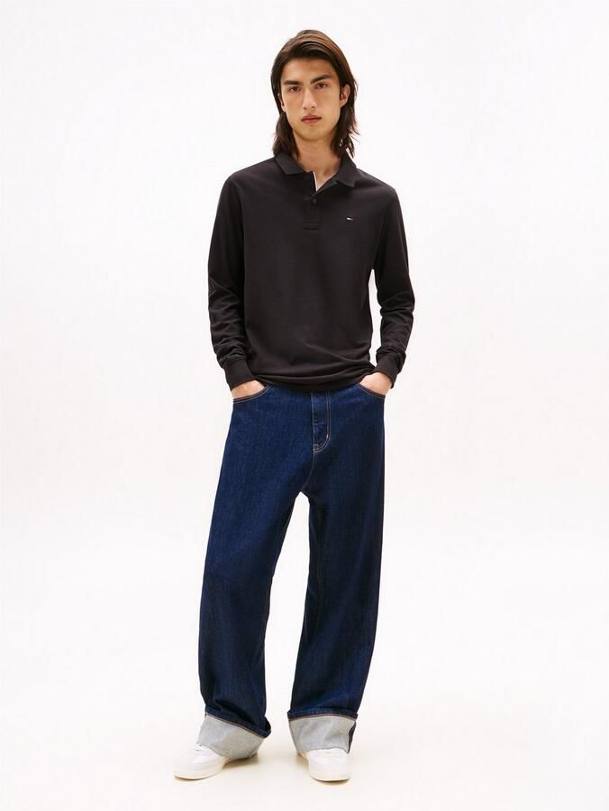 Tommy Jeans Plus Poloshirt met lange mouwen TJM SLIM PLACKET POLO LS EXT in grote maten logoborduring - Foto 9