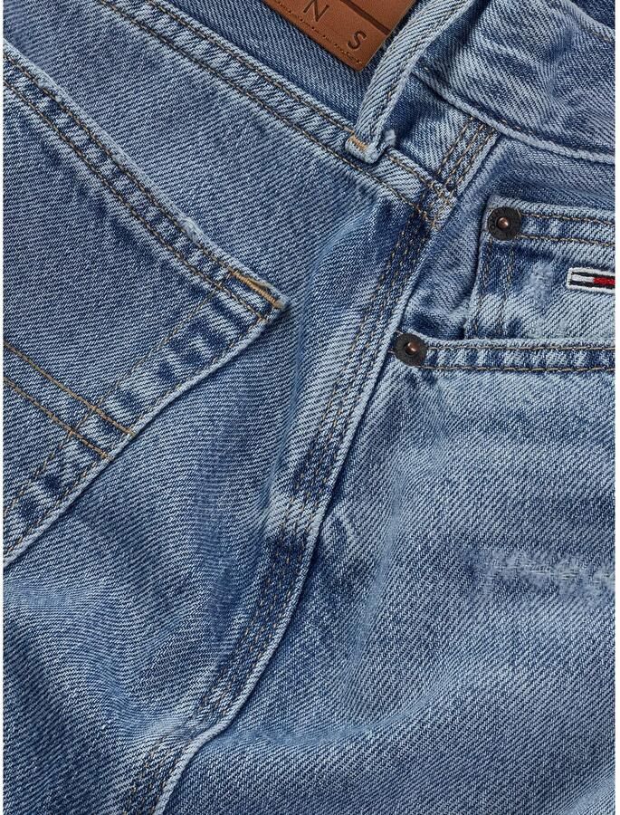 TOMMY JEANS rok CLAIRE MIDI SKIRT BI8036 in midi-lengte in blauwe was