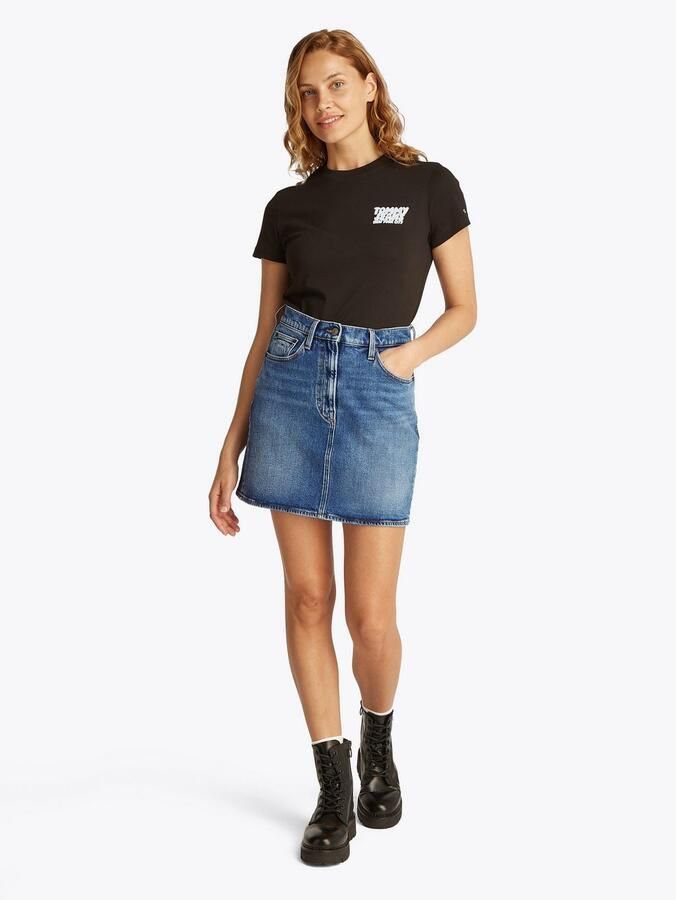 Tommy Jeans spijkerrok medium blue denim - Foto 4