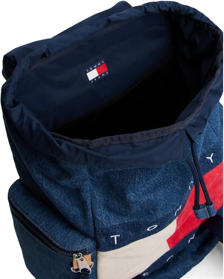TOMMY JEANS Rugzak TJM ARCHIVE DENIM BACKPACK men travelrugzak met twee zijzakken met ritssluiting