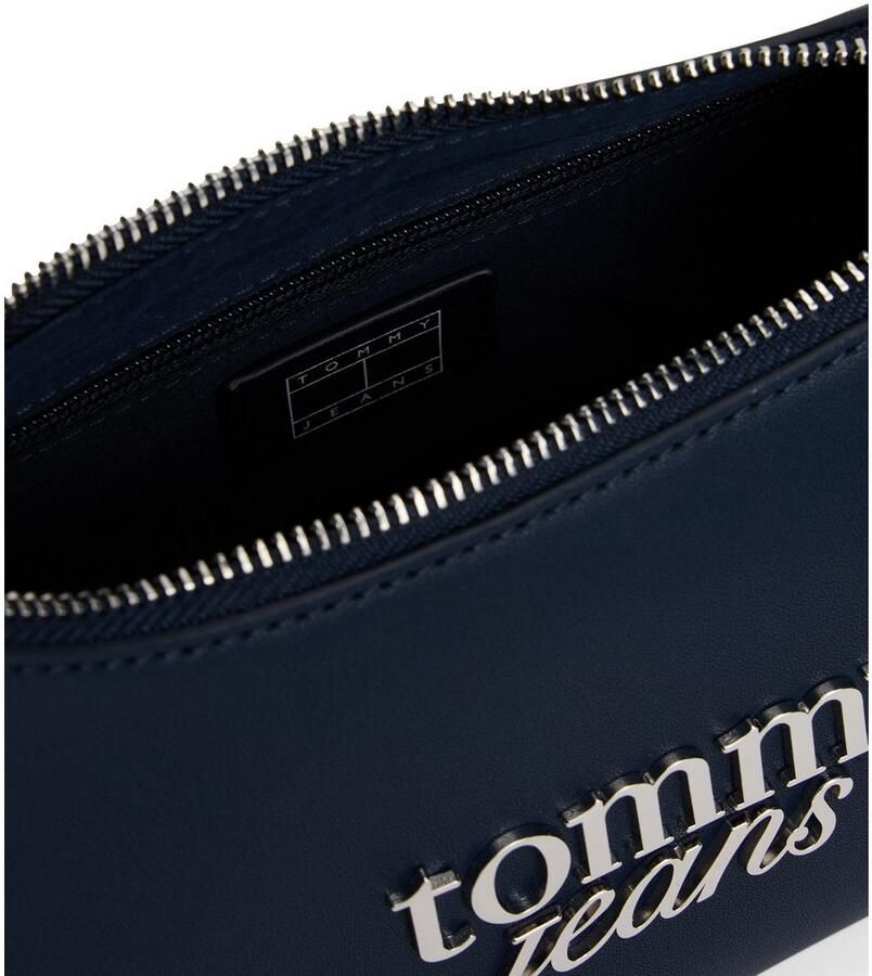 TOMMY JEANS Schoudertas TJW BOLD SCRIPT SHOULDER BAG dames schoudertas hobobag met opvallend logo-sierstuk