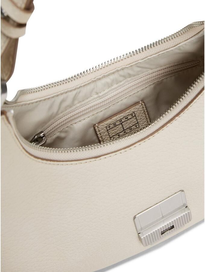 TOMMY JEANS Schoudertas TJW CRUSH SHOULDER BAG dames hobo schoudertas draagtas met logo-sierstuk