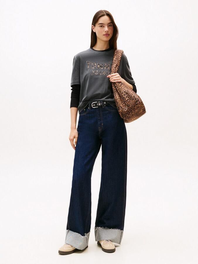 TOMMY JEANS Shirt met korte mouwen TJW BXY LEOPARD VARSITY TEE - Foto 2