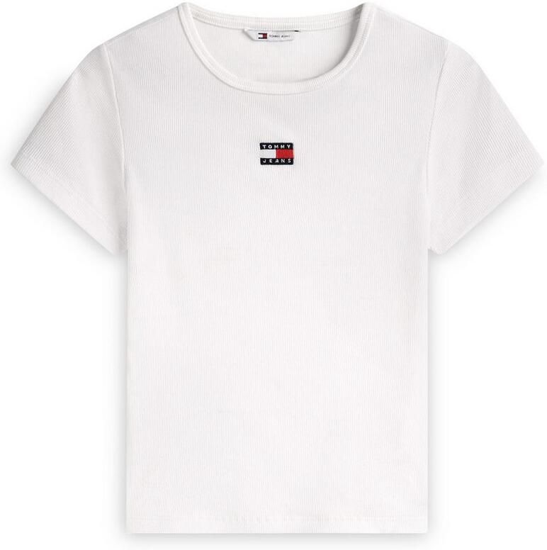 TOMMY JEANS Dames Tops & T-shirts Twj Slim Badge Rib Tee Wit - Foto 13