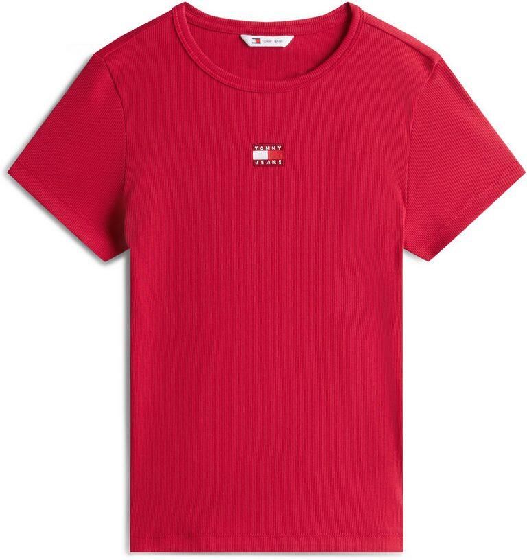 TOMMY JEANS Shirt met korte mouwen TJW SLIM BADGE RIB TEE