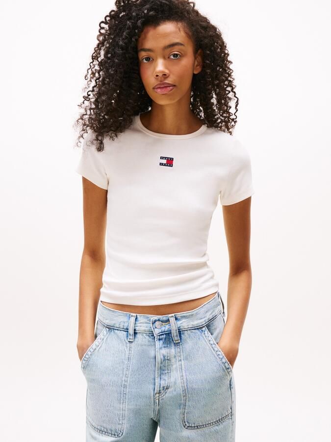 TOMMY JEANS Shirt met korte mouwen TJW SLIM BADGE RIB TEE - Foto 4