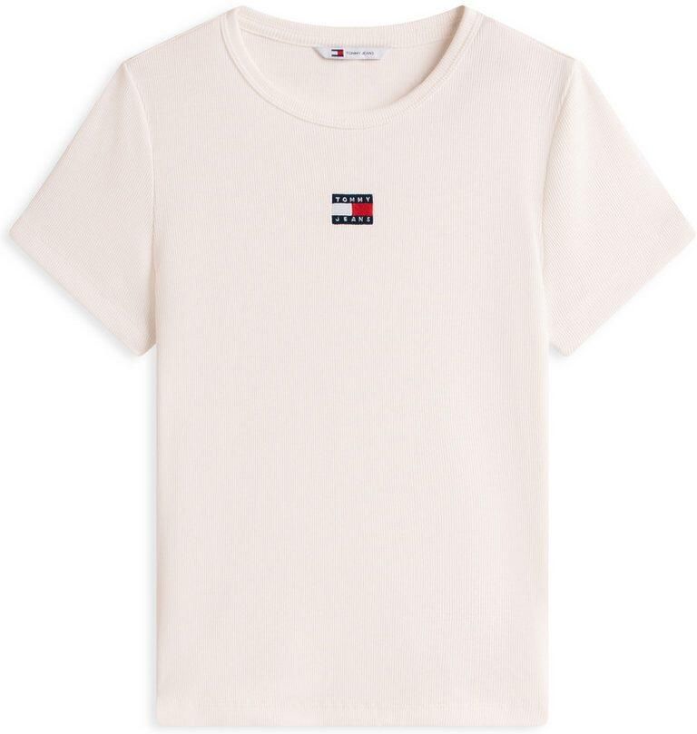 TOMMY JEANS Dames Tops & T-shirts Twj Slim Badge Rib Tee Wit - Foto 5