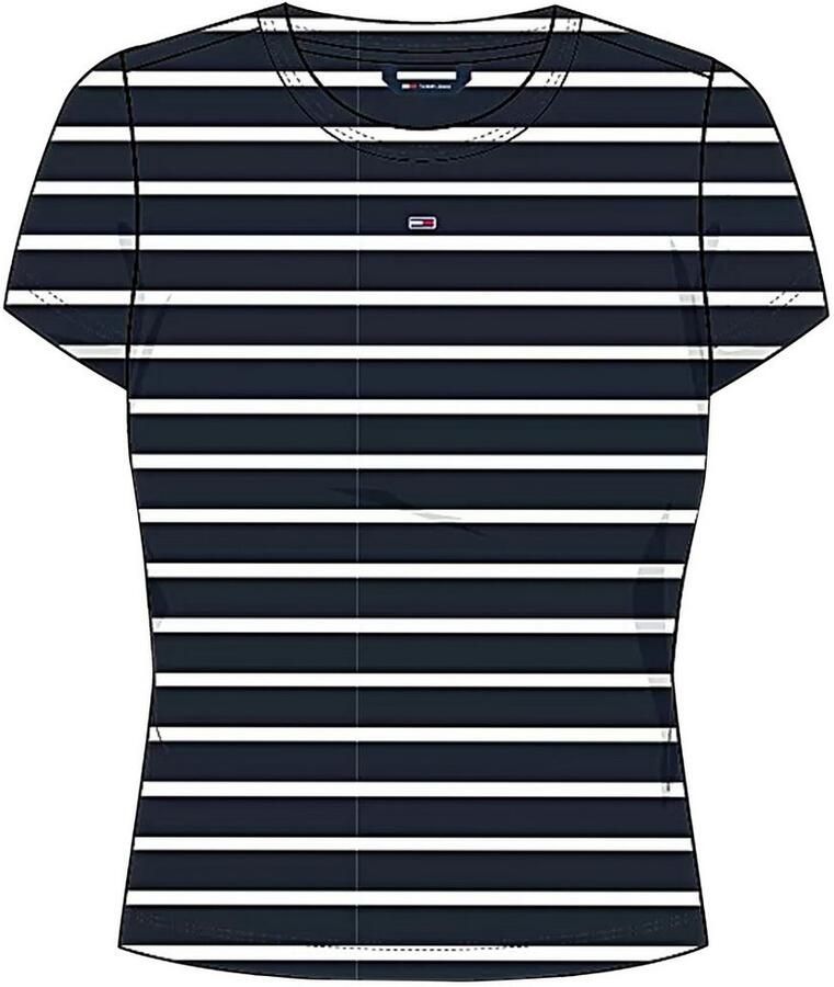 TOMMY JEANS Shirt met korte mouwen TJW SLIM ESSENTIAL RIB SS EXT