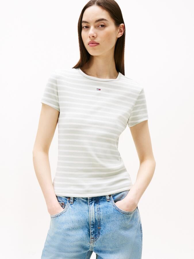 TOMMY JEANS Shirt met korte mouwen TJW SLIM ESSENTIAL RIB SS EXT - Foto 4